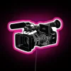 Customizable RGB LED display neon sign with camera integration features
