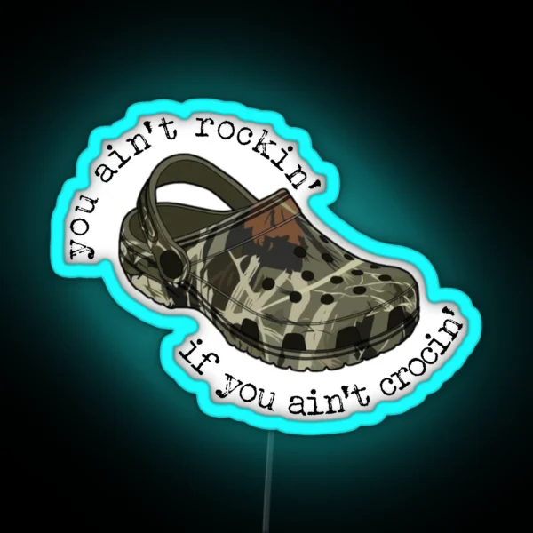 Camo Crocs RGB Neon Sign