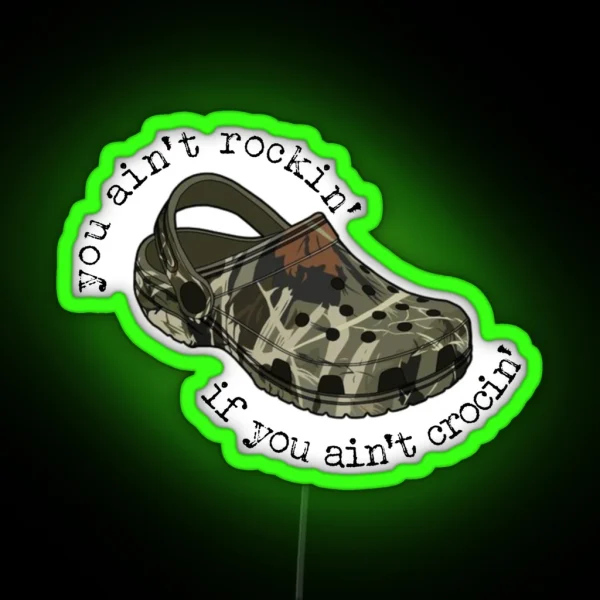 Camo Crocs RGB Neon Sign