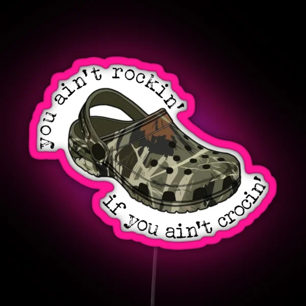 Camo Crocs RGB Neon Sign
