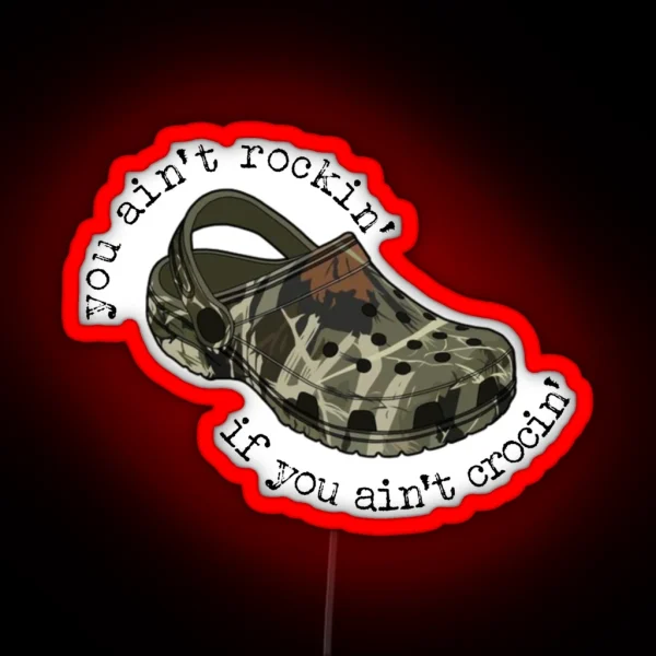 Camo Crocs RGB Neon Sign