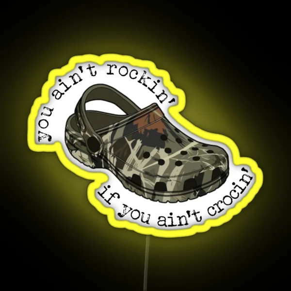 Camo Crocs RGB Neon Sign