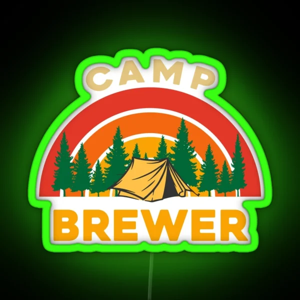 Camp Brewer Camping Lovers RGB Neon Sign