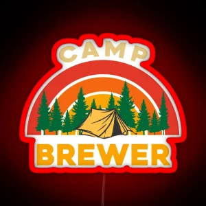 Camp Brewer Camping Lovers RGB Neon Sign