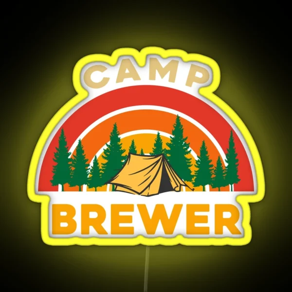 Camp Brewer Camping Lovers RGB Neon Sign