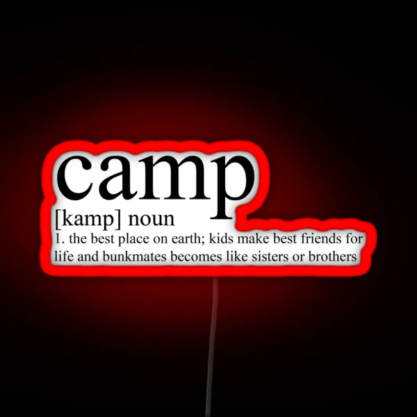 Camp Definition RGB Neon Sign