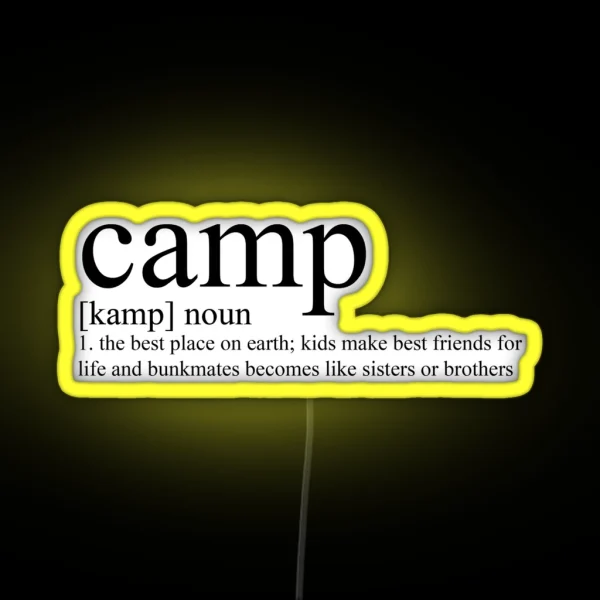 Camp Definition RGB Neon Sign