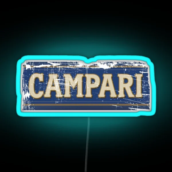 Campari Monogram Distressed Design Type 2 RGB Neon Sign