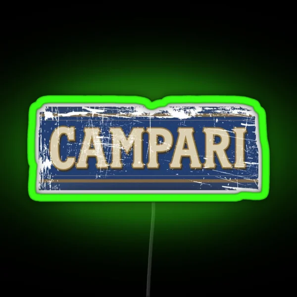 Campari Monogram Distressed Design Type 2 RGB Neon Sign