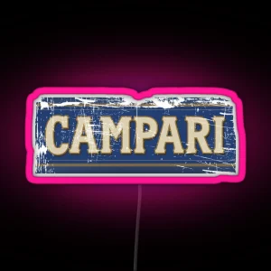 Campari Monogram Distressed Design Type 2 RGB Neon Sign