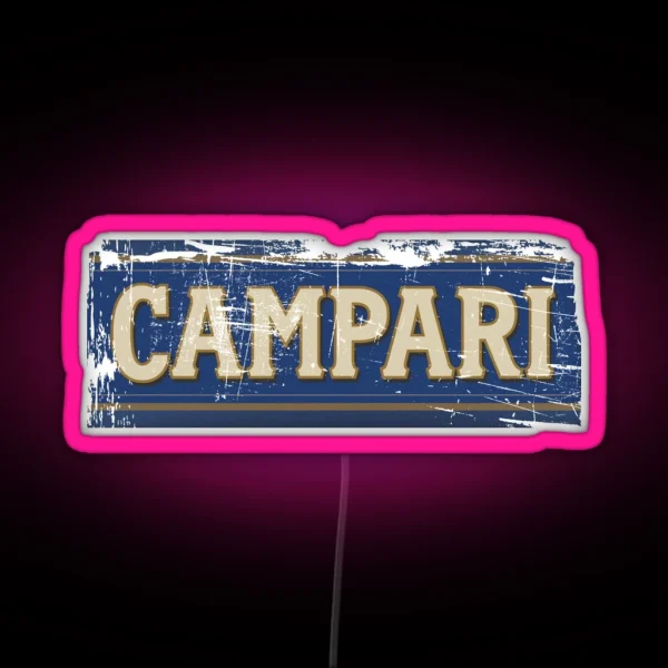 Campari Monogram Distressed Design Type 2 RGB Neon Sign
