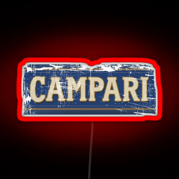 Campari Monogram Distressed Design Type 2 RGB Neon Sign
