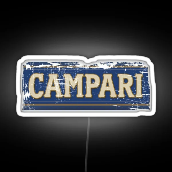 Campari Monogram Distressed Design Type 2 RGB Neon Sign
