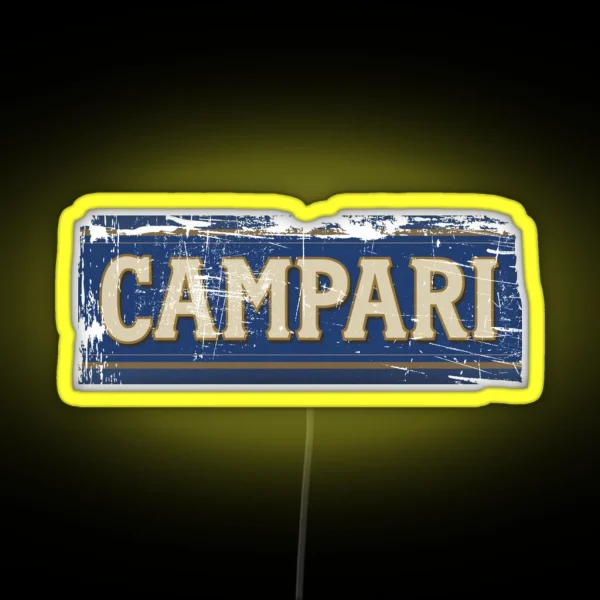Campari Monogram Distressed Design Type 2 RGB Neon Sign