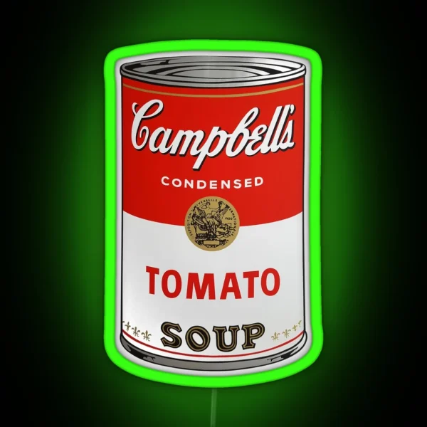 Campbell S Soup Can Vintage RGB Neon Sign