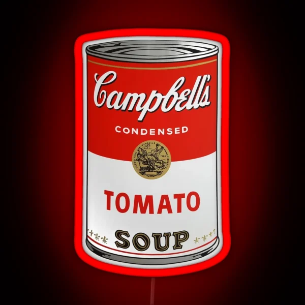 Campbell S Soup Can Vintage RGB Neon Sign