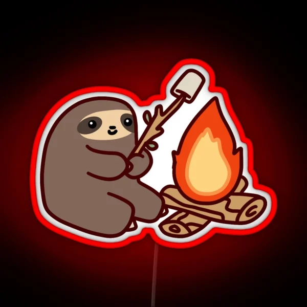 Campfire Sloth RGB Neon Sign