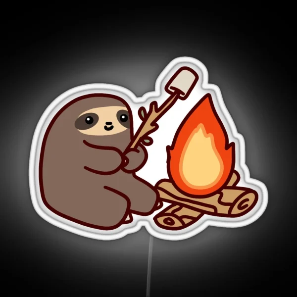 Campfire Sloth RGB Neon Sign