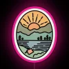 Vibrant RGB LED art for outdoor camping and mountain ambiance