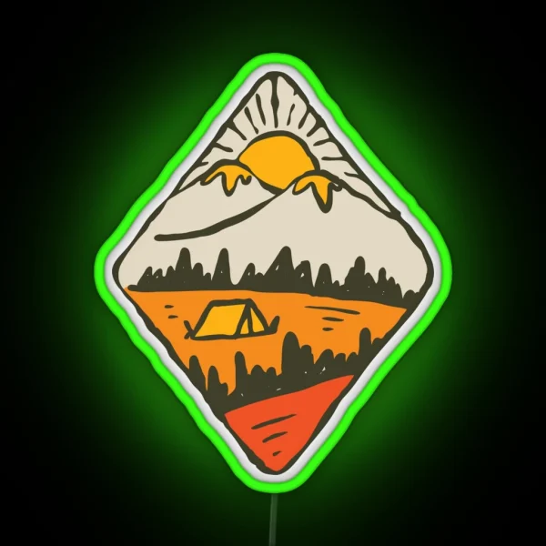 Camping RGB Neon Sign