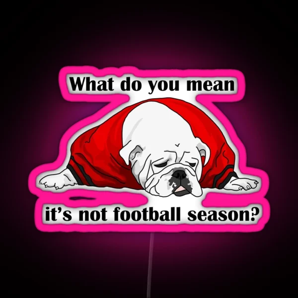 Can Football Season Be All Year RGB Neon Sign
