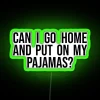 Neon Home Sign with Quote about Cozy Nights and Relaxation