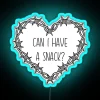 Neon Sign with Color-Changing LED Lights Saying Can I Have a Snack