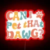 Groovy Retro Vibes Invite You to Pet This Friendly Furry Friend