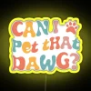 Groovy Retro Style RGB Neon Sign with Pet Dog Design
