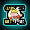 Quirky repair man engineer inspired toolbox neon sign decor lighting.
