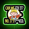 Whimsical Neon Sign with RGB LED Repair Man Toolbox Humor