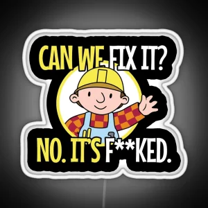 Can We Fix It Funny Repair Man Engineer Toolbox Led RGB Neon Sign