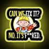 Colorful LED repair man humor neon sign with toolbox design