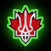 Unique Canada and Ukraine themed neon wall art decoration gift