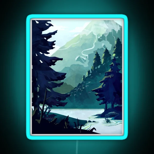 Canadian Mountain RGB Neon Sign