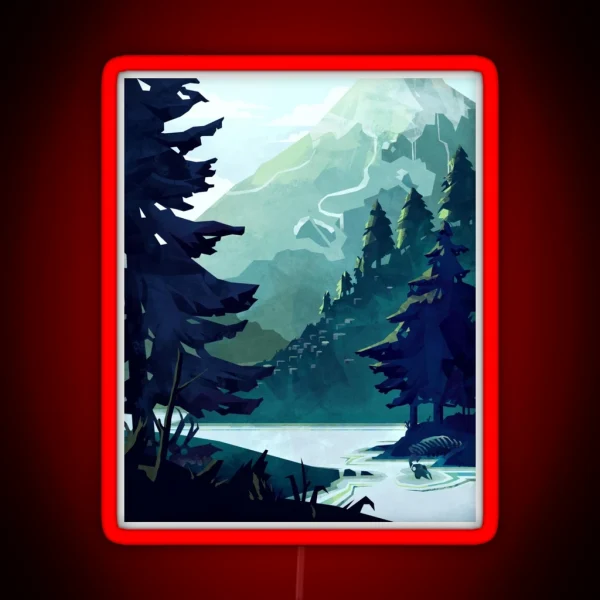Canadian Mountain RGB Neon Sign