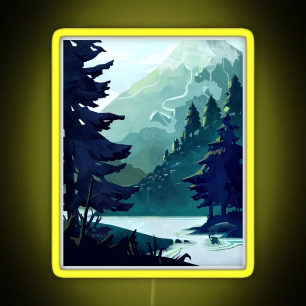 Canadian Mountain RGB Neon Sign