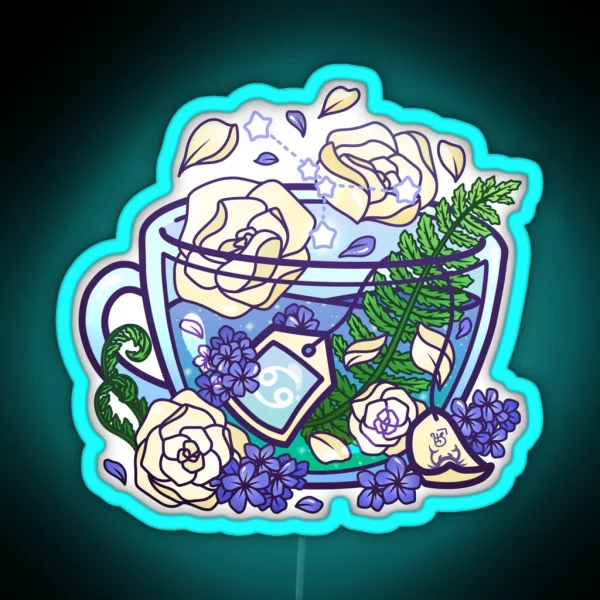 Cancer Zodiac Teacup RGB Neon Sign