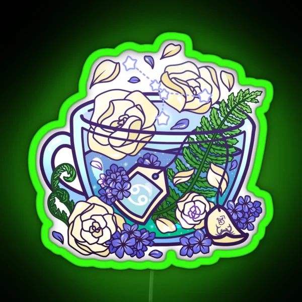 Cancer Zodiac Teacup RGB Neon Sign