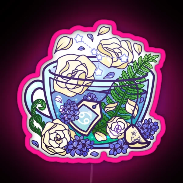 Cancer Zodiac Teacup RGB Neon Sign