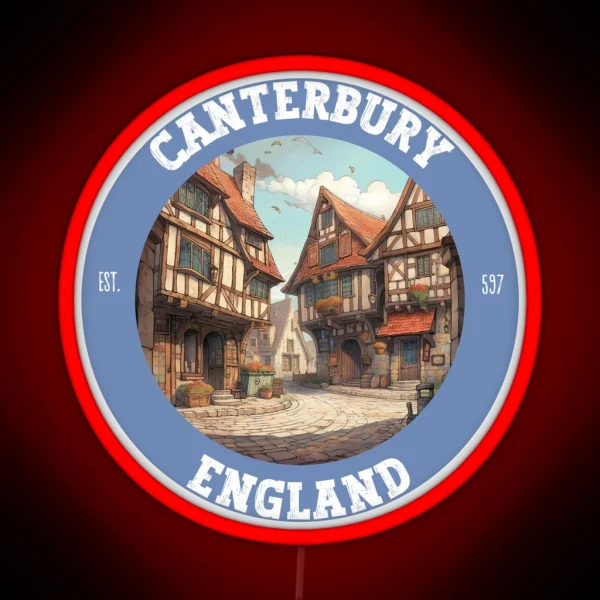 Canterbury England UK Retro Vintage Amazing Outdoors RGB Neon Sign