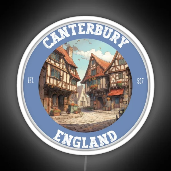 Canterbury England UK Retro Vintage Amazing Outdoors RGB Neon Sign