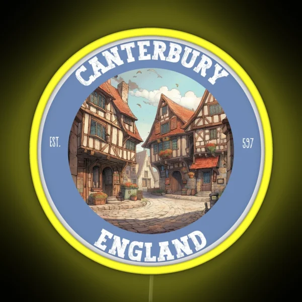 Canterbury England UK Retro Vintage Amazing Outdoors RGB Neon Sign
