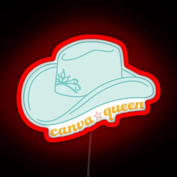 Canva Queen RGB Neon Sign