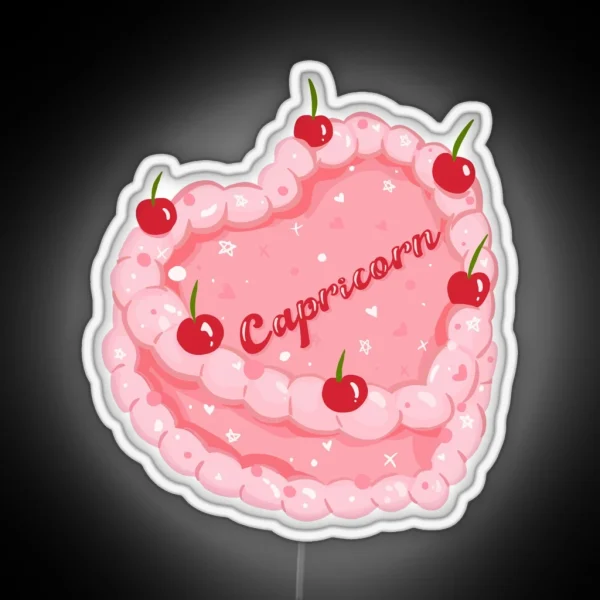 Capricorn Cake RGB Neon Sign
