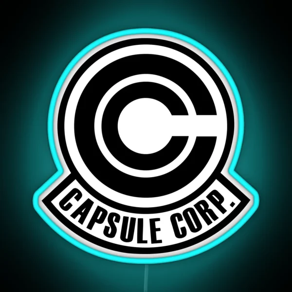 Capsule Corp Black RGB Neon Sign