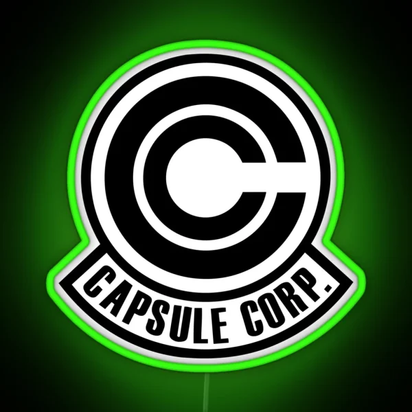 Capsule Corp Black RGB Neon Sign