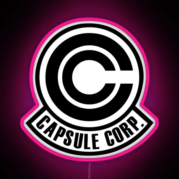Capsule Corp Black RGB Neon Sign