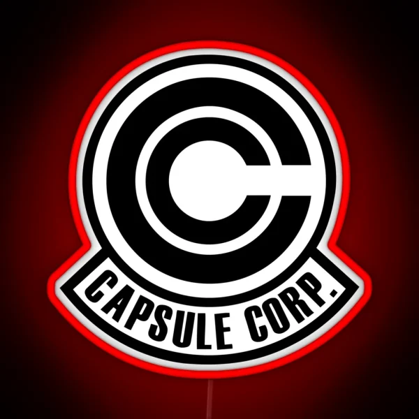 Capsule Corp Black RGB Neon Sign