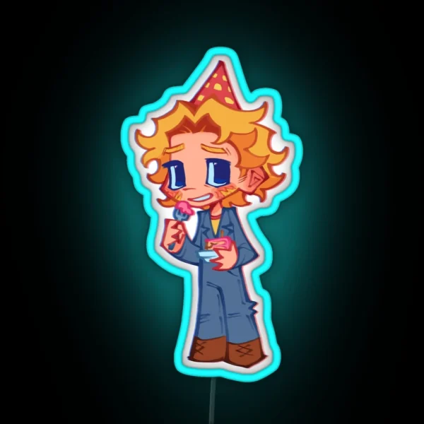 Captain Curly Pre Crash Mouthwashing RGB Neon Sign
